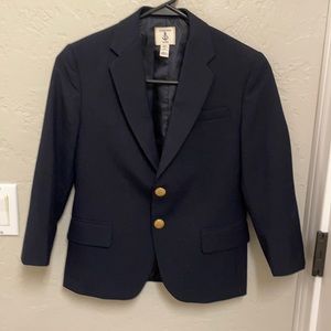 Boys Lands End Navy Blazer with gold buttons, size 7